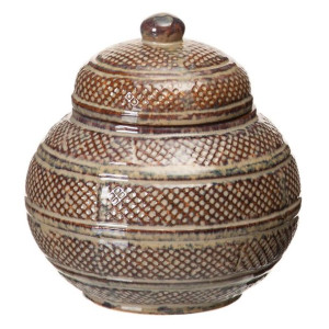 Wazon 17 x 17 x 17,5 cm Ceramika Brązowy