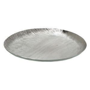 Dekoracja na Stół 39 x 39 x 3 cm Srebro Aluminium