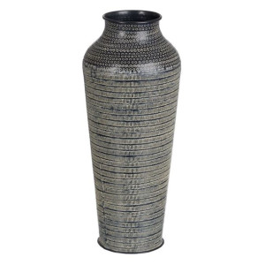 Wazon 20 x 20 x 49,5 cm Czarny Aluminium