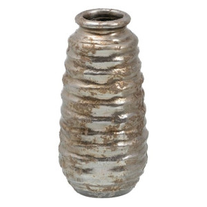 Wazon Ceramika Srebro 15 x 15 x 30 cm
