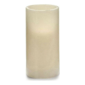Świeca LED Plastikowy Krem (7,5 x 15 x 7,5) LED