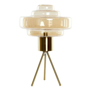 Lampa stołowa DKD Home Decor Bursztyn Metal Szkło 240 V Złoty 50 W