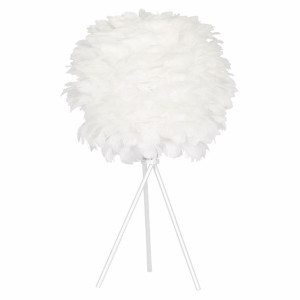 Lampa stołowa DKD Home Decor Biały Metal Pióro (sprężyna) (42 x 42 x 60 cm)