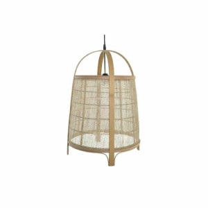 Lampa Sufitowa DKD Home Decor Brązowy Płótno Bambus (38 x 38 x 56 cm)