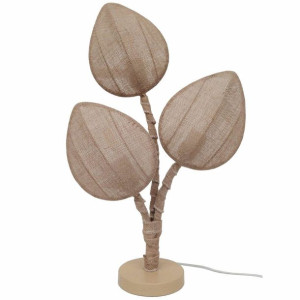 Lampa stołowa DKD Home Decor Kartki Metal Brązowy Płótno (33 x 13 x 56 cm)