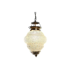 Lampa Sufitowa DKD Home Decor Szkło Metal Biały 25 W (23 x 23 x 33 cm)