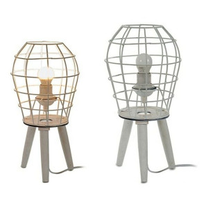 Lampa Stojąca BIG-S3602579 Biała Metal (21 x 40 x 21 cm)