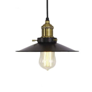 Lampa Sufitowa EDM Czarny Vintage Metal E27 60 W (Ø 22 x 14 cm)