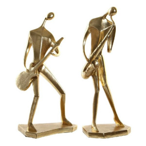 Figurka Dekoracyjna DKD Home Decor 21 x 17,5 x 42 cm Złoty Żywica Muzyk