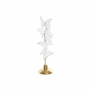 Figurka Dekoracyjna DKD Home Decor Złoty Biały Motyl 10 x 10 x 34 cm
