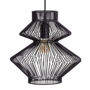 Lampa Sufitowa Czarny Metal 28 x 28 x 28 cm