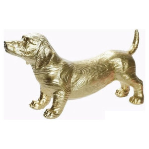 Figurka Dekoracyjna DKD Home Decor 38 x 12,4 x 19,9 cm Złoty Pies