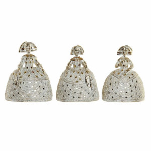 Figurka Dekoracyjna DKD Home Decor Złoty Biały 17 x 12 x 22 cm (3 Sztuk)