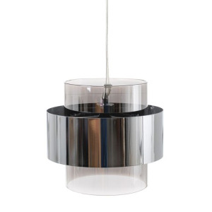 Lampa Sufitowa 28 x 28 x 120 cm Szkło Metal Srebro