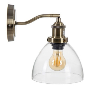 Lampa ścienna Szkło Złoty Metal 18 x 18 x 25 cm