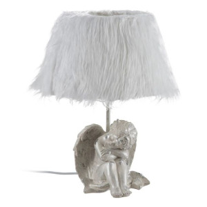 Lampa stołowa 30,5 x 30,5 x 41,5 cm Biały Polyresin