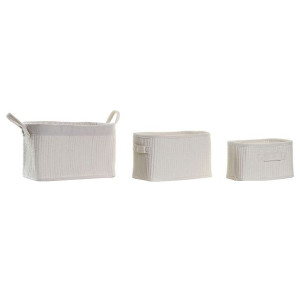 zestaw koszyków DKD Home Decor Bawełna (37 x 27 x 24 cm)