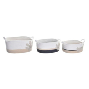 zestaw koszyków DKD Home Decor Bawełna (60 x 31 x 25 cm)