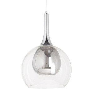 Lampa Sufitowa Szkło Szary Metal 30 x 30 x 50 cm