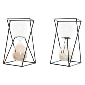 Klepsydra DKD Home Decor Czarny Terakota Bursztyn 14 x 14 x 19 cm
