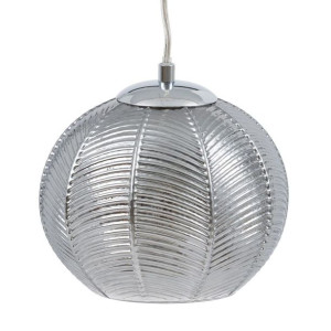 Lampa Sufitowa 20 x 20 x 15,5 cm Szkło Srebro Żelazo
