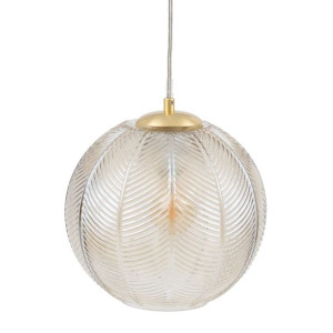 Lampa Sufitowa Szkło Złoty Żelazo 24 x 24 x 21 cm