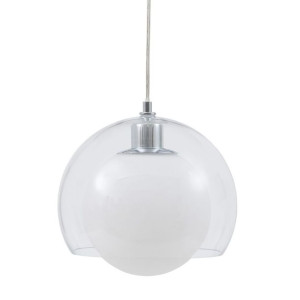Lampa Sufitowa Szkło Srebro Żelazo