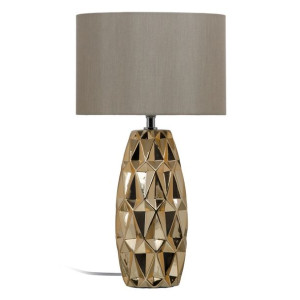 Lampa stołowa 27 x 27 x 48 cm Ceramika Złoty