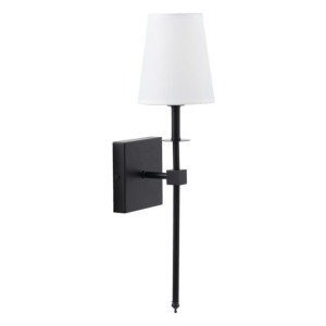 Lampa ścienna 13,5 x 16 x 50 cm Tkanina syntetyczna Czarny Metal Nowoczesny