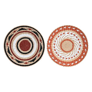Dekoracja ścienna DKD Home Decor Kolonialny 40 x 2 x 40 cm (2 Sztuk)