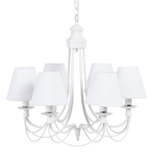 Lampa Sufitowa 53 x 53 x 112 cm Metal Biały Klasyczny