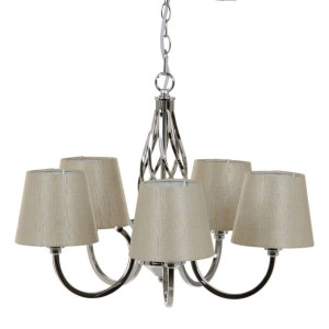 Lampa Sufitowa 36 x 36 x 110 cm Metal Srebro
