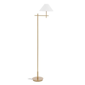 Lampa Stojąca 43 x 30 x 132 cm Tkanina syntetyczna Złoty Metal