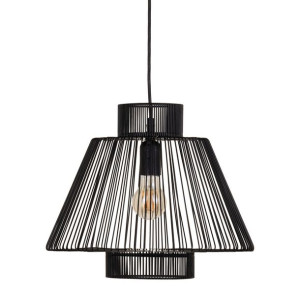 Lampa Sufitowa Czarny Żelazo 36 x 36 x 30 cm