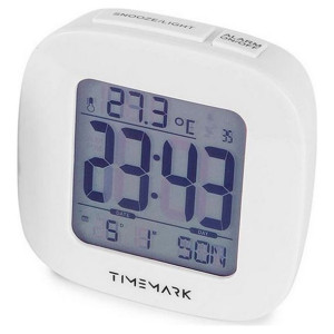 Zegarek-Budzik Timemark Biały (9,5 x 9,5 x 4 cm)