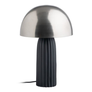 Lampa stołowa Czarny Metal Srebro 24 x 24 x 37 cm