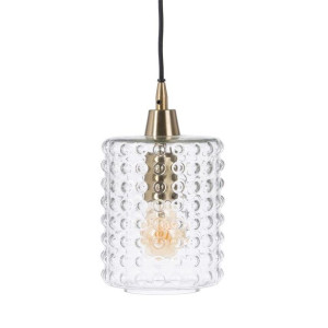 Lampa Sufitowa Szkło Metal 16 x 16 x 28 cm