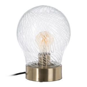 Lampa stołowa Szkło Metal 18 x 18 x 25 cm