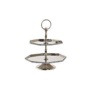 Dekoracja na Stół DKD Home Decor Srebrzysty Aluminium (23 x 23 x 22 cm)