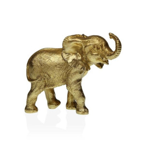 Figurka Dekoracyjna Versa Słoń Złoty 14 x 12 x 9 cm Żywica