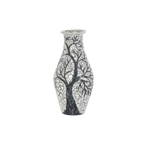 Wazon DKD Home Decor Drzewo Szkło Czarny Terakota Biały (29 x 29 x 60 cm)