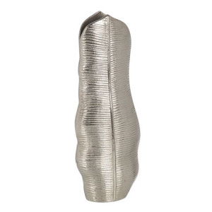 Wazon Metal Srebro 17 x 9 x 44 cm
