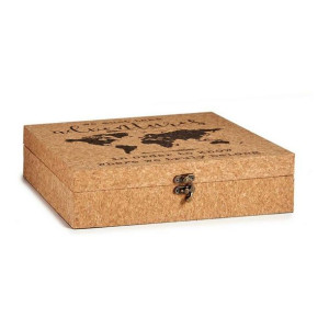 Pudełko ozdobne Mapa Świata MDF Korek (2 pcs)