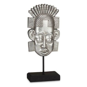 Figurka Dekoracyjna Indianin Srebrzysty Polyresin (17,5 x 36 x 10,5 cm)