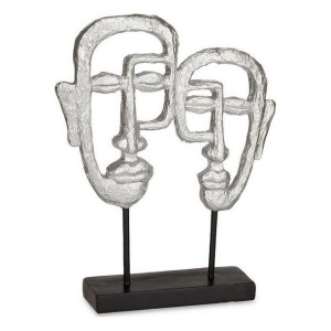 Figurka Dekoracyjna Twarz Srebrzysty Polyresin (27 x 32,5 x 10,5 cm)