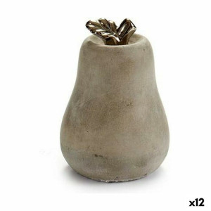 Figurka Dekoracyjna Szary Cement Gruszka (10 x 14 x 10 cm) (12 Sztuk)