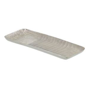 Dekoracja na Stół 32 x 12 x 2 cm Srebro Aluminium
