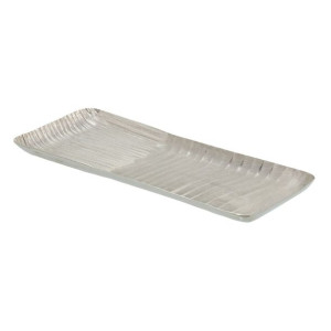 Dekoracja na Stół 41 x 16 x 2,5 cm Srebro Aluminium