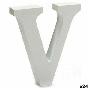 Litera V 2 x 11 cm Drewno Biały (24 Sztuk)