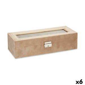 Pudełko na zegarki Metal Brązowy (30,5 x 8,5 x 11,5 cm) (6 Sztuk)